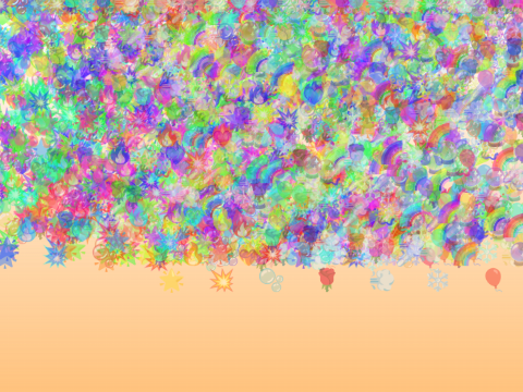 Songs And Multicolored Flying Emojis 
