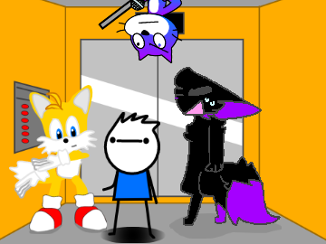 Add yourself/Oc waiting in an elevator (3)