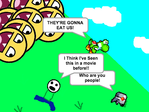 Add Yourself Running From The Swarm Of Epic Faces!