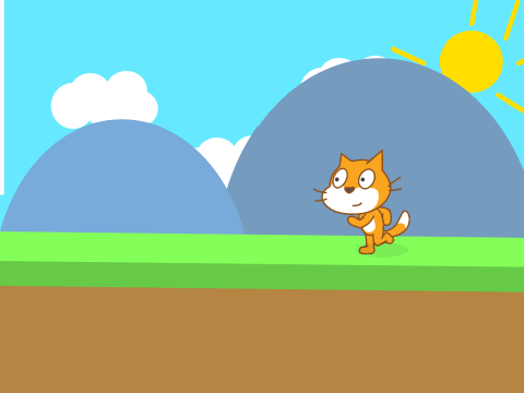 Scratch cat run