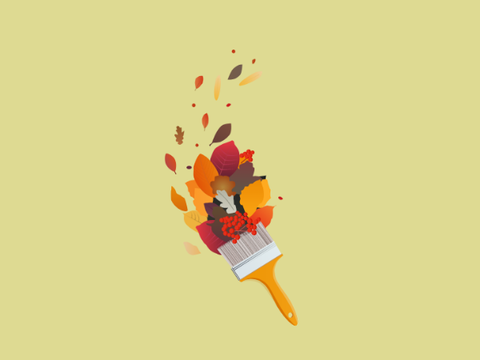 Brushing the Autumn[vector art]