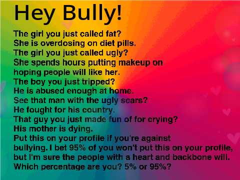 Hey Bully! Look over here!  remix remix remix remix remix remix remix