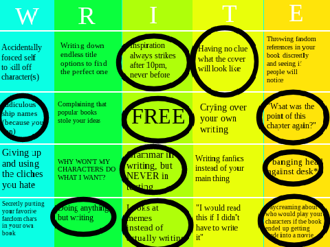 Author Bingo/Writer Bingo remix