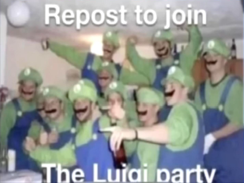 Repost to join the Luigi party! remix remix remix remix remix