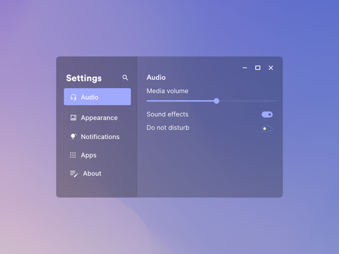 Blue OS VIII - Settings Design