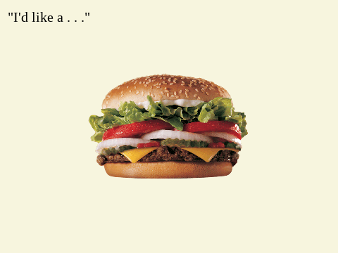 Hamburger-Cheeseburger, BigMac-Whopper