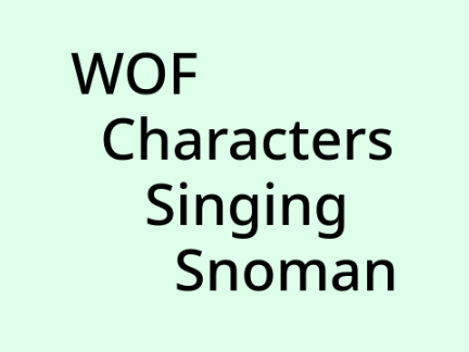 WOF singing Snowman