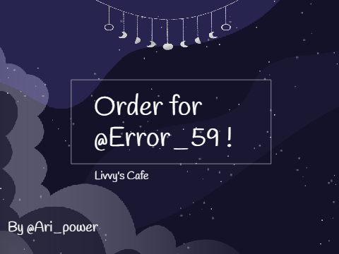 Order for @Error_59
