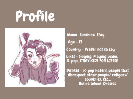 MY PROFILE AND ABOUT ME
