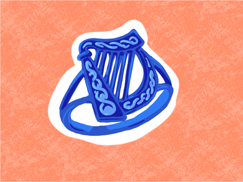 February Annadraw - Harp