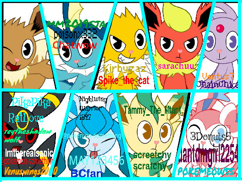 Sign your name beside ur favorite eeveelutions! remix remix remix remix remix remix remix r..… remix