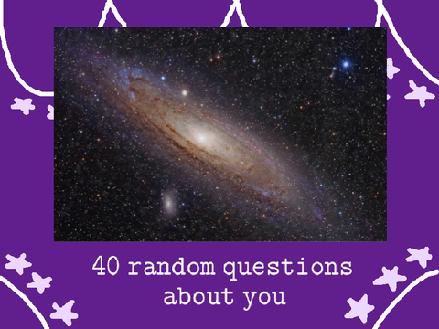 ✨ 40 random questions about you ✨  remix