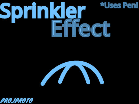 100% Pen Sprinkler Effect Improved and there isn't a weird trail that follows the mouse