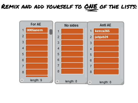 Issue on AE and solutions to AE remix remix