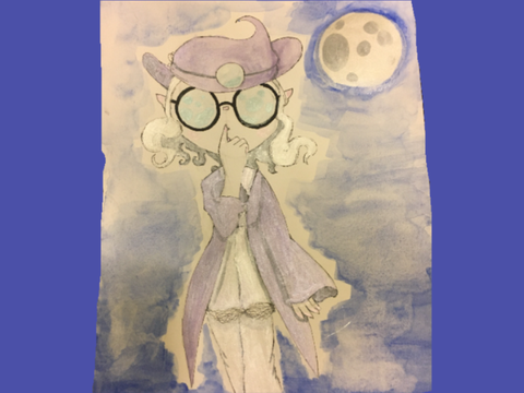 ocean blue + unrelated art with bad lighting