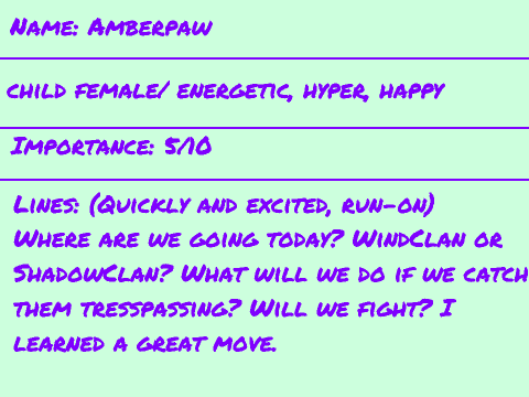 Bramblestar's Storm Audition Sheet remix