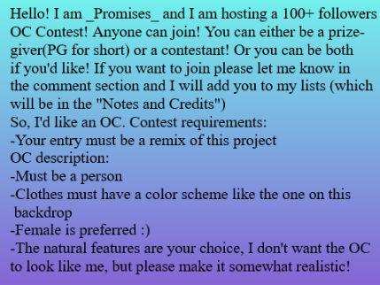 100+ Followers OC Contest 