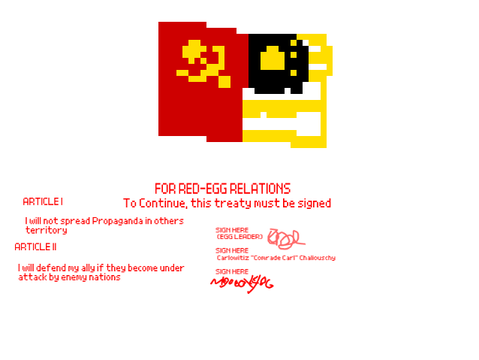 Red-Egg Treaty signed by egg