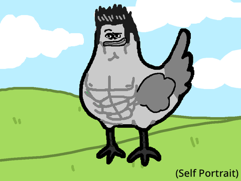 giga chicken (self portrait)