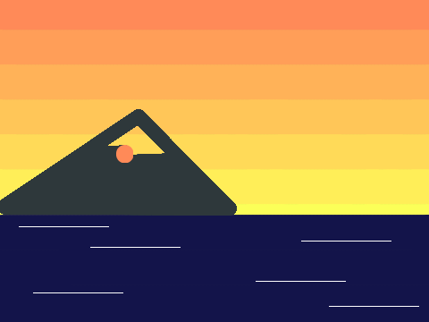 My entry! >> Sunset Maker << An 100% Pen scene 