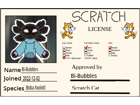 My Scratch License