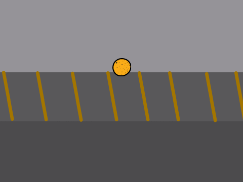 Orange on a conveyor belt {testing the scratch add-on}