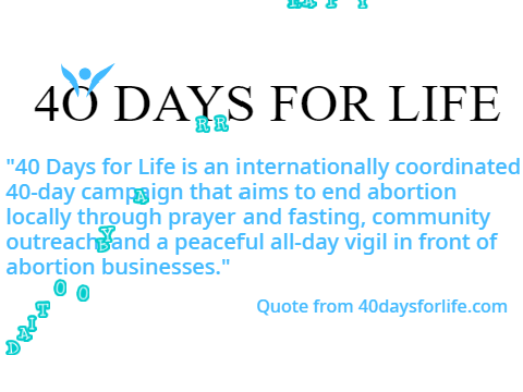 40 Days For Life mouse trail and info