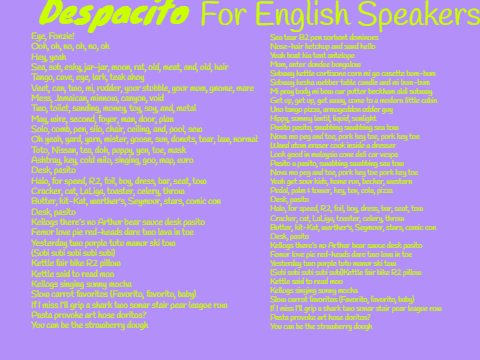 Despacito for English speakers