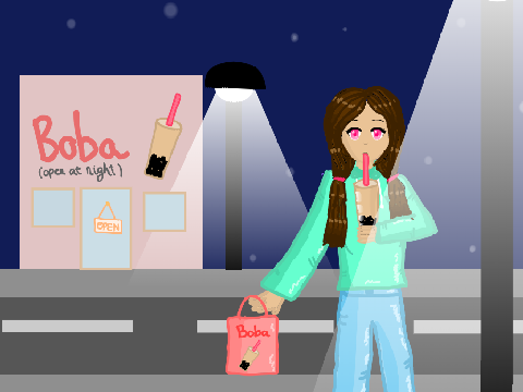 Boba at night┃dmce