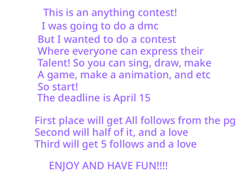 (Closed) Anything contest 50 followers 