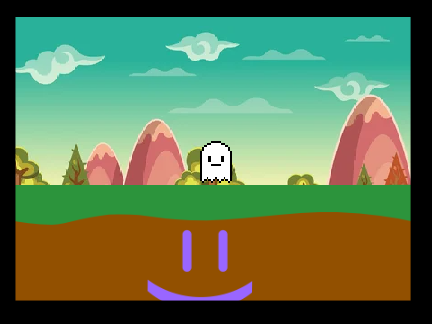 Scrolling platformer with music