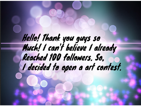 100 follower art contest!