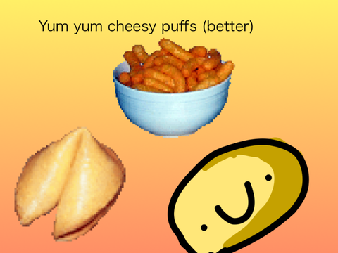 Yum yum cheesy puffs (better)