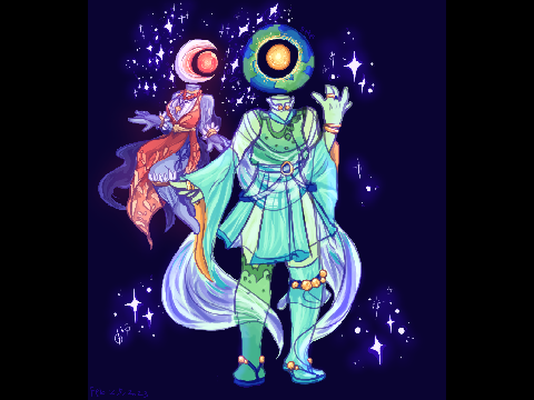 Earth and Moon ~ Art