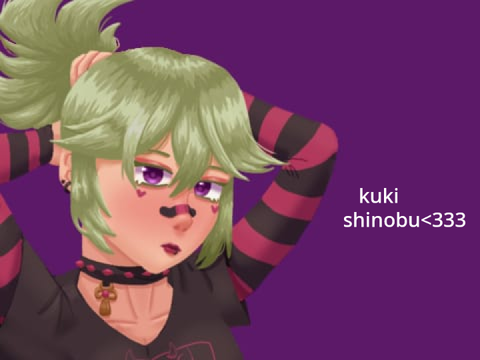 kuki shinobu - genshin aesthetic art collab