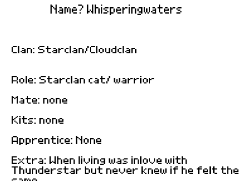 ||Whispering'waters- Starclan||