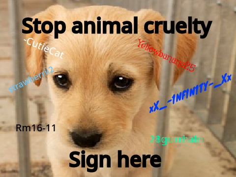 Sign to stop animal cruelty remix remix remix remix remix