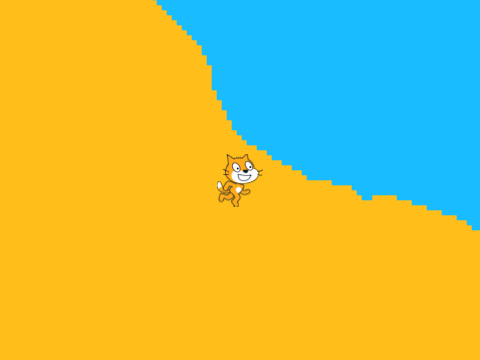 Collision detection in Scratch scrolling game (0 HITBOX!!!)
