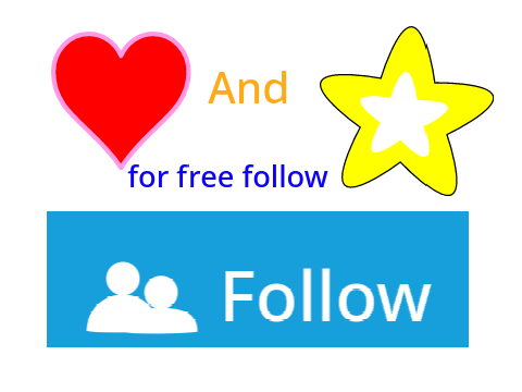 Heart and star for free Follow
