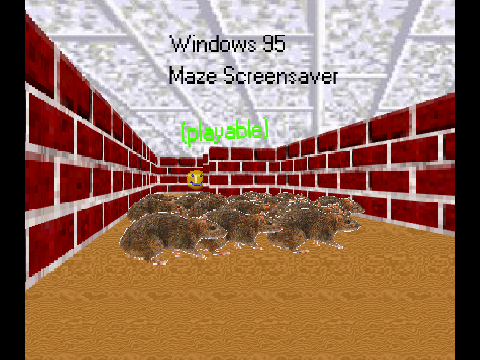 Windows 95 Maze Screensaver [playable]