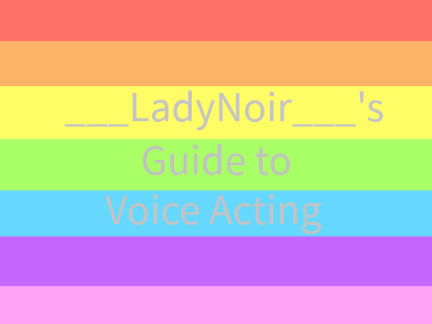Guide to Voice Acting