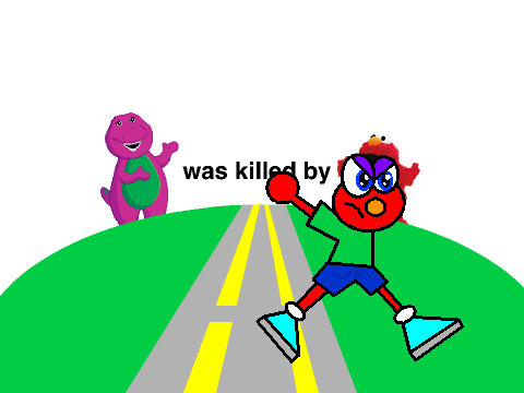 Add yourself running from Barney Error
