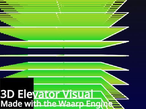 Endless 3D Abstract Elevator Visual