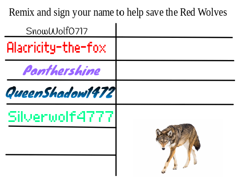 Save The Red Wolves!  remix remix remix