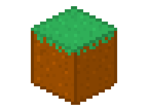 [Pixel Art] 3D Minecraft Block