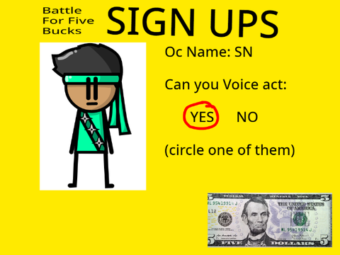 sign up battle thingy ig