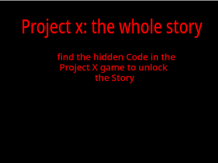 Project X story book