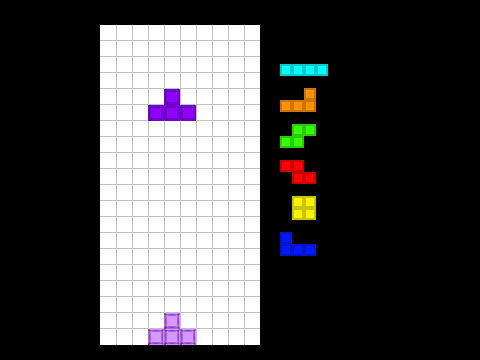 Tetris game with music
