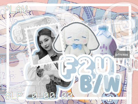 ꒦꒷ f2u b/w ⊹ ☘️ 