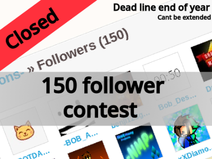 150 follower contest(Close) {win +20 follows}